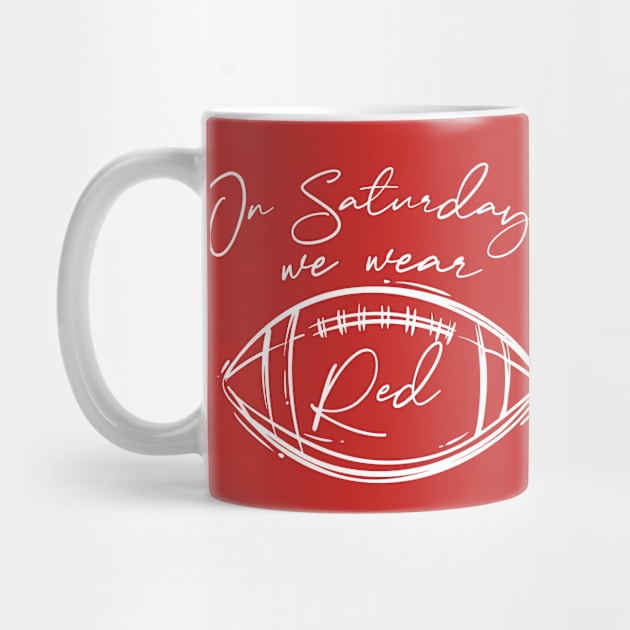 On Saturdays We Wear Red // Vintage School Spirit // Go Red Script by SLAG_Creative